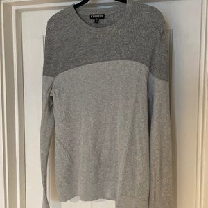 Mens gray express sweater size large